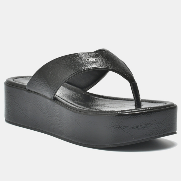 Chinelo Flatform Metalizada Via Marte